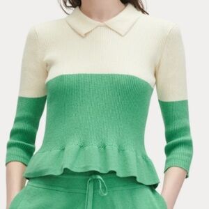 Rachel Comey Textured Cut Out Back Blouse Designer Top Medium